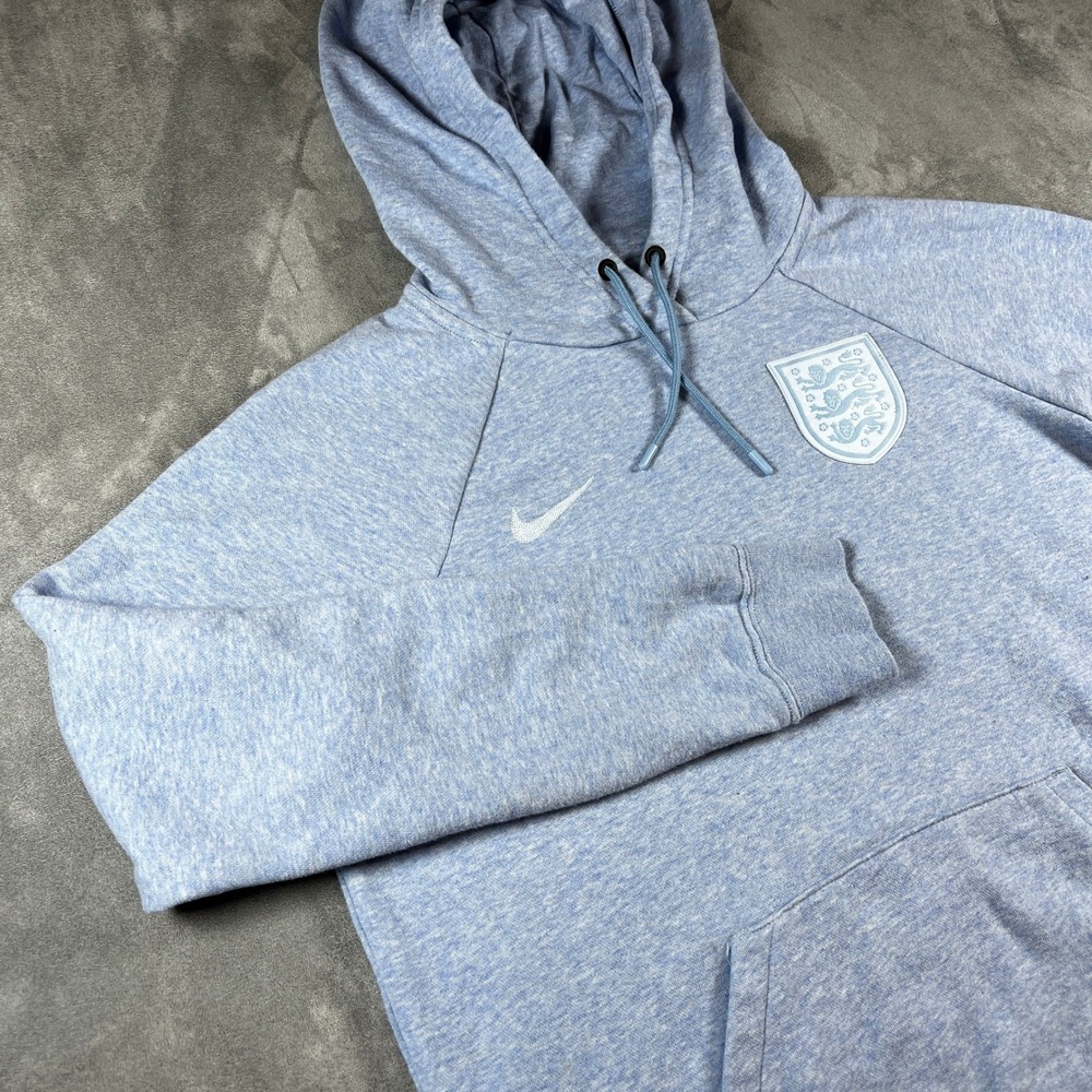 Nike England National Team Hoodie Mens Medium Blue Three Lions Soccer